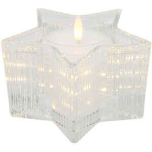 Ribbed Star LED Candle