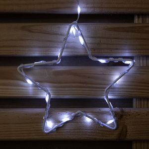 1.2 x 1.1m Christmas Window Curtain Light with 327 Cool White LEDs