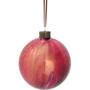 Copper Dipped Burgundy Bauble