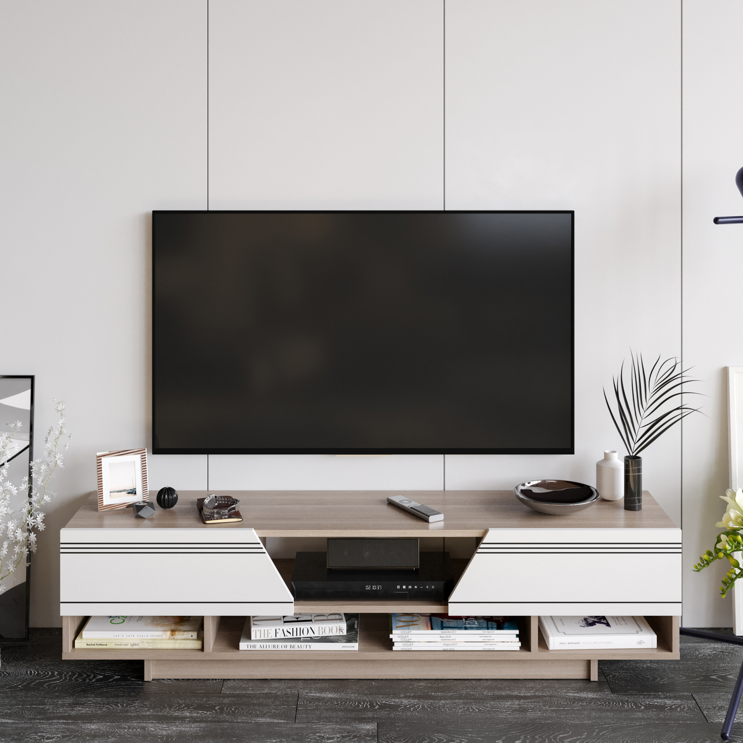 Decorotika Aspa Tv Unit - White And Cordoba