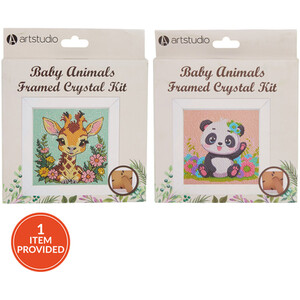 Baby Animals Framed Crystal Kit