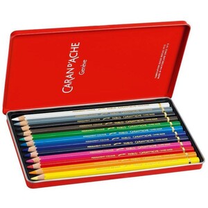 Caran d'Ache Pablo 12 Water-Resistant Colour Pencils - Metal Tin