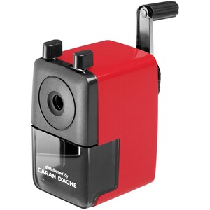Caran d'Ache Plastic Crank Desk-Top Pencil Sharpener Red - 4¿8mm.