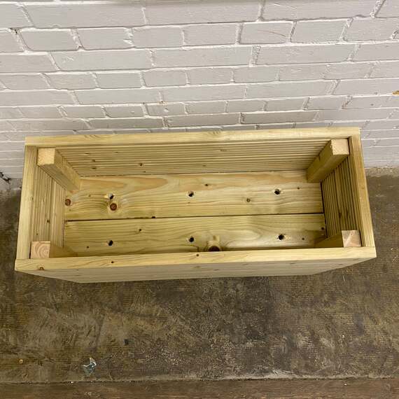 Tall Smooth Wooden Decking Patio Planter