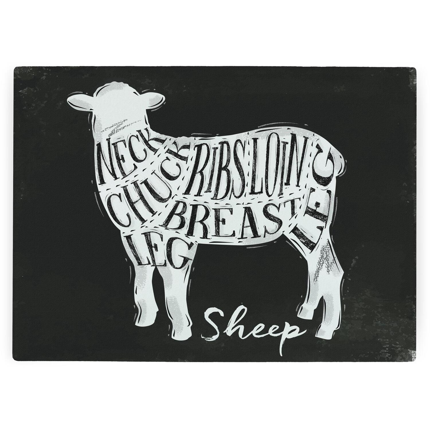 Image of Lamb Diagram Worktop Protector - Large&hellip;