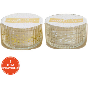 Ribbed Glitter Light-Up LED Candle