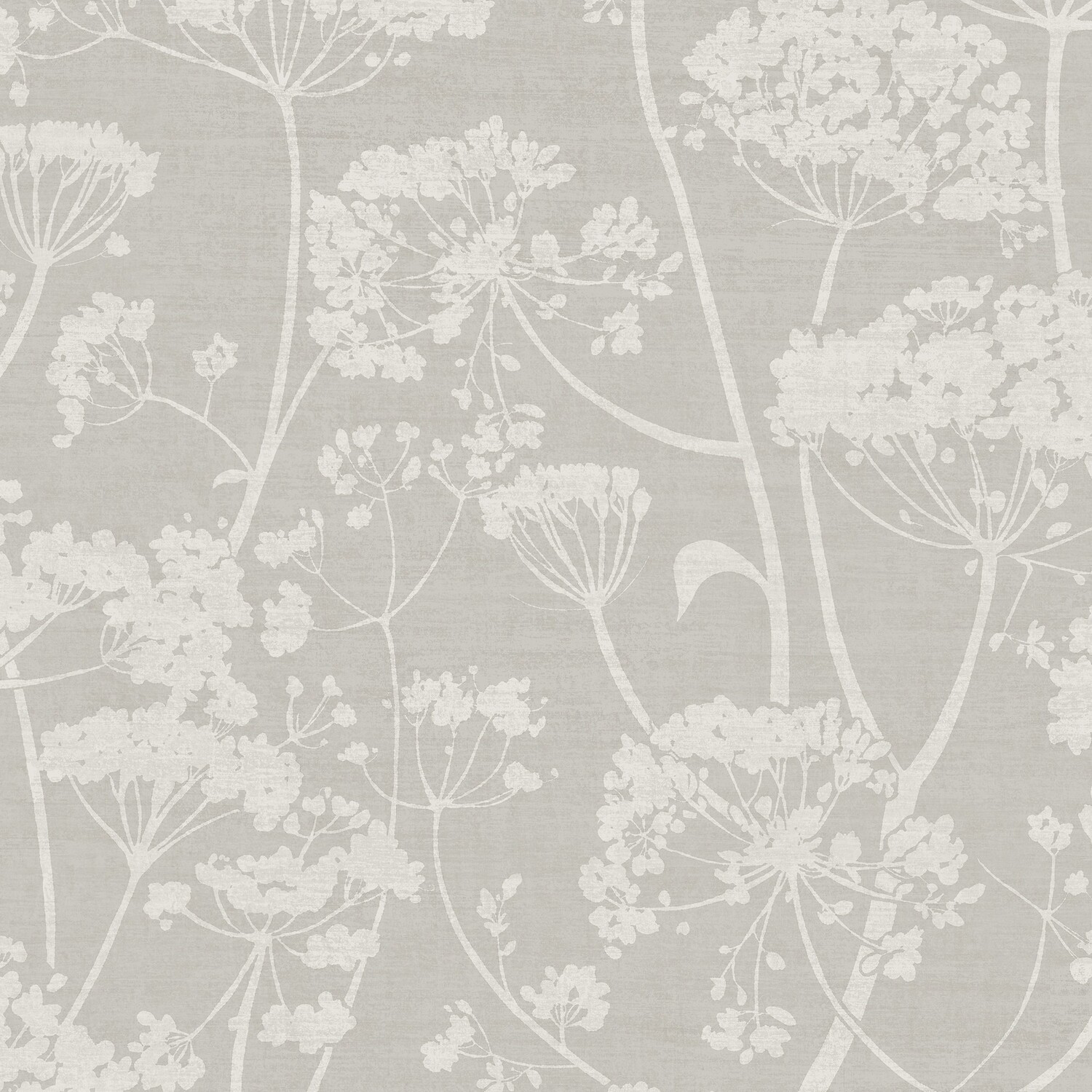 Grandeco - Cow Parsley Wallpaper - Organic Foliage - Grey - Image 4