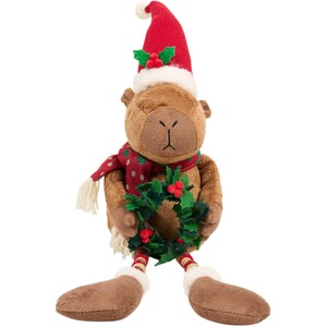 Shelf Sitting Christmas Capybara Decoration