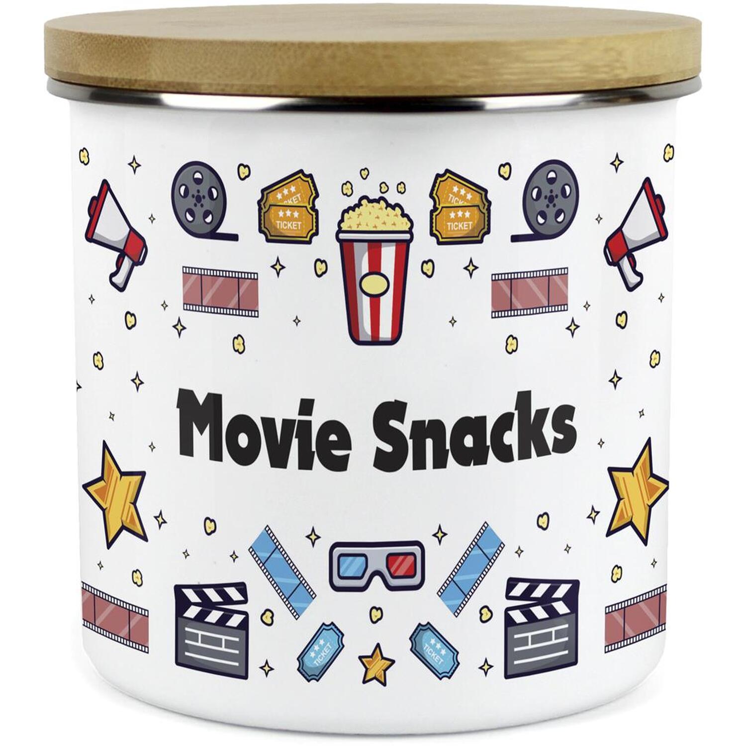 Purely Home Movie Snacks Large Storage Canister - White