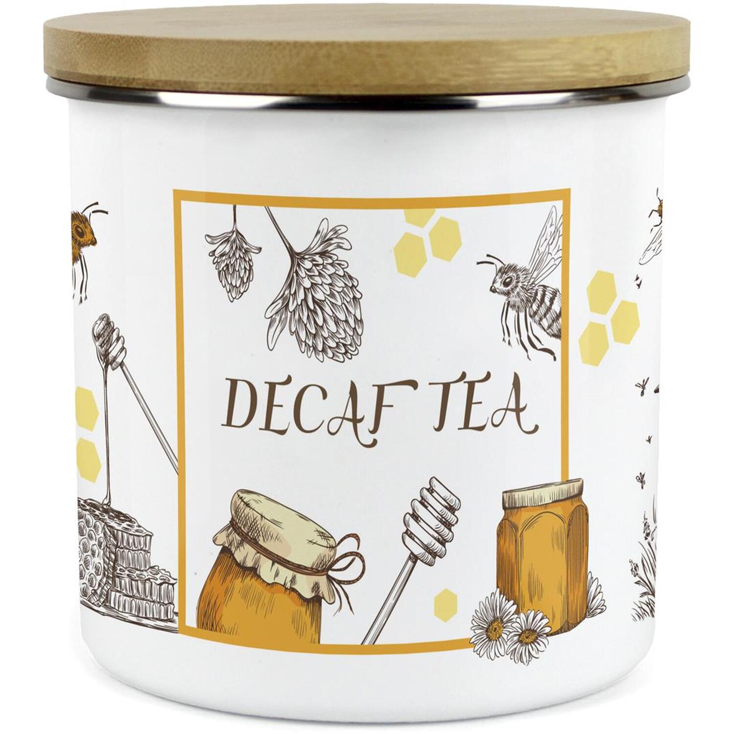 Purely Home Honey Bees Large Kitchen Storage Canister - White