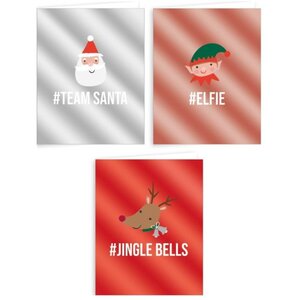 Mini Harshtag Christmas Cards 72 Pack