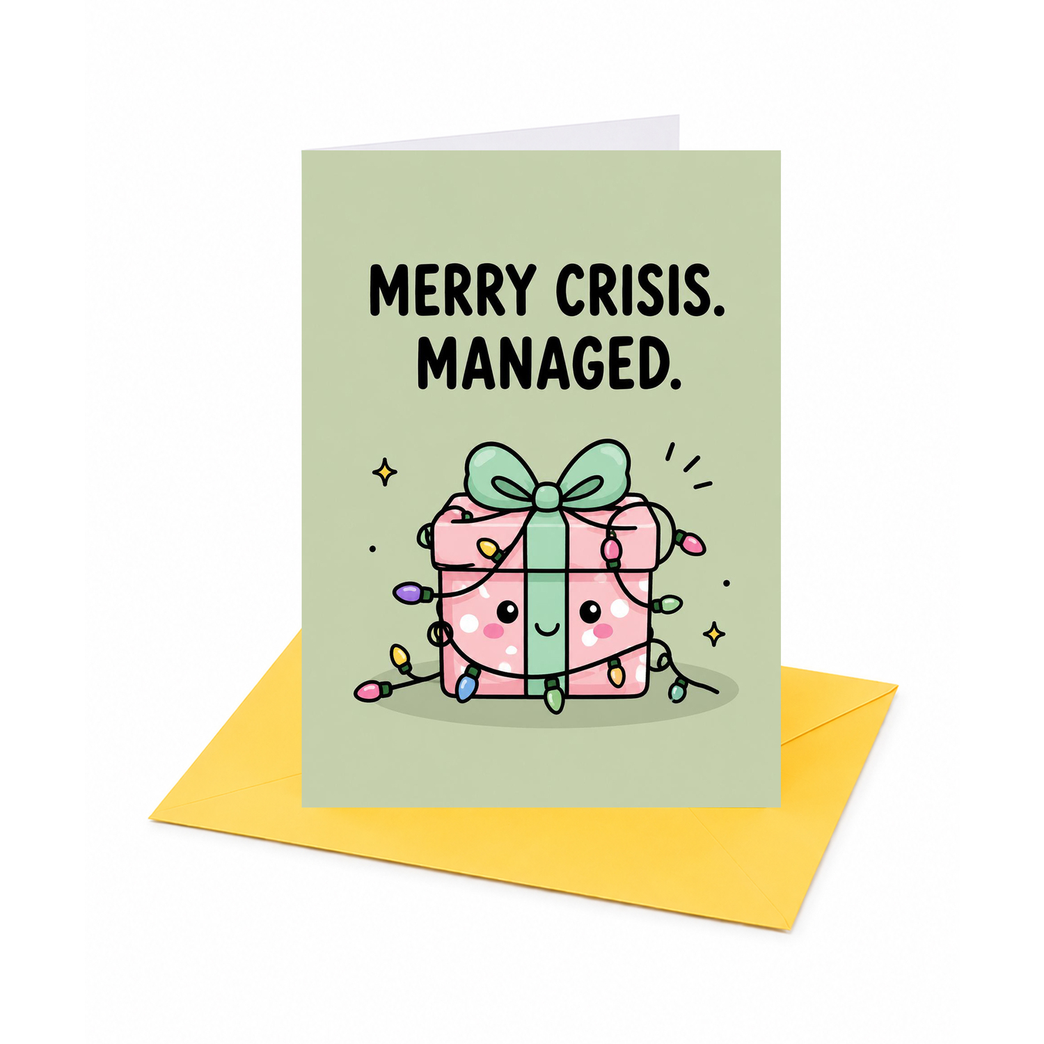 Brightfeel Merry Crisis, Managed Christmas Card - Multi