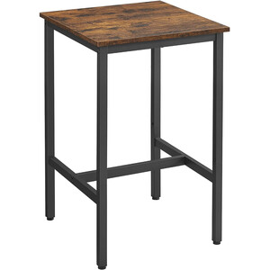 Square Tall Dining Table with Steel Frame, Heavy Duty Kitchen Table