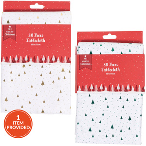 3D Christmas Tree Printed Tablecloth