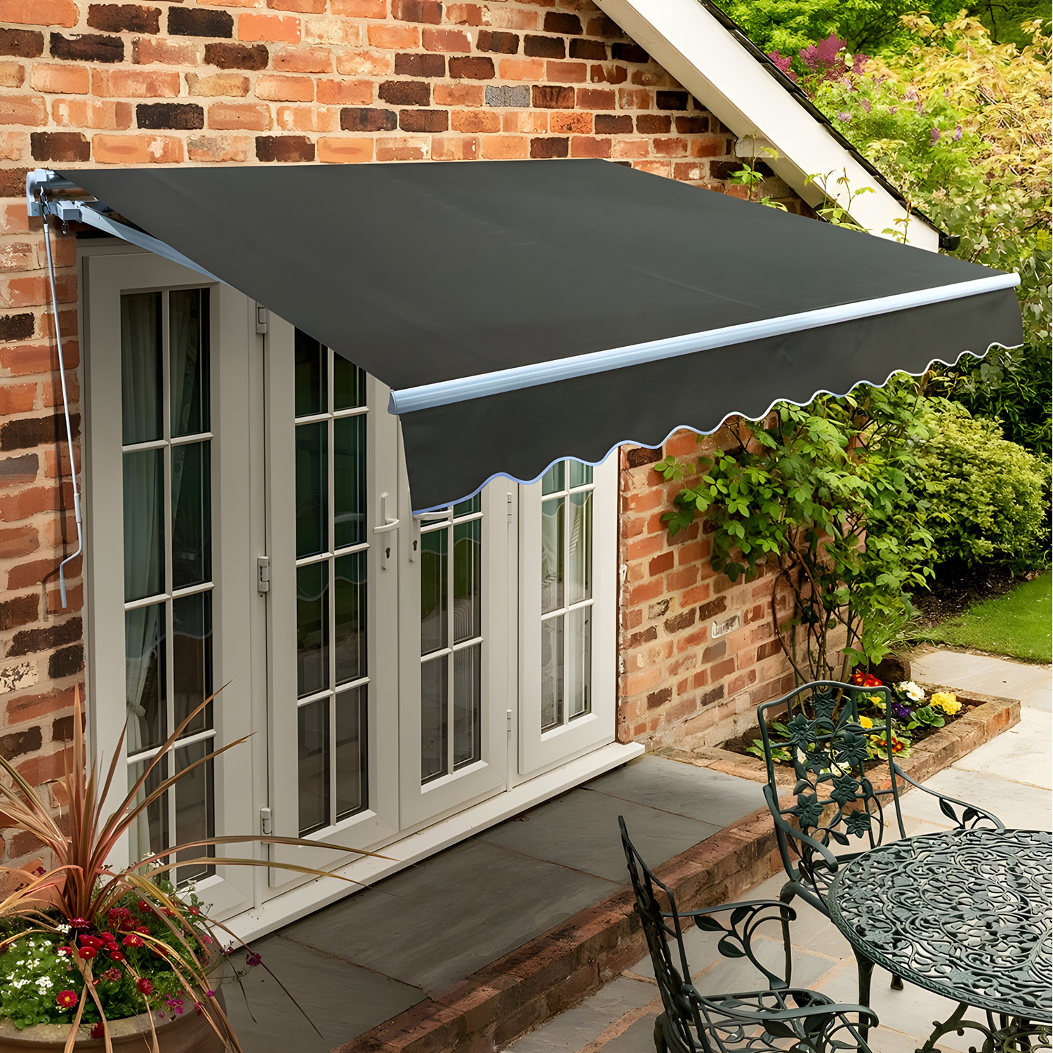 Image of Manual Retractable Awning Adjustable Height Canopy&hellip;