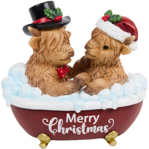 Bubble Bath Highland Cows Decoration