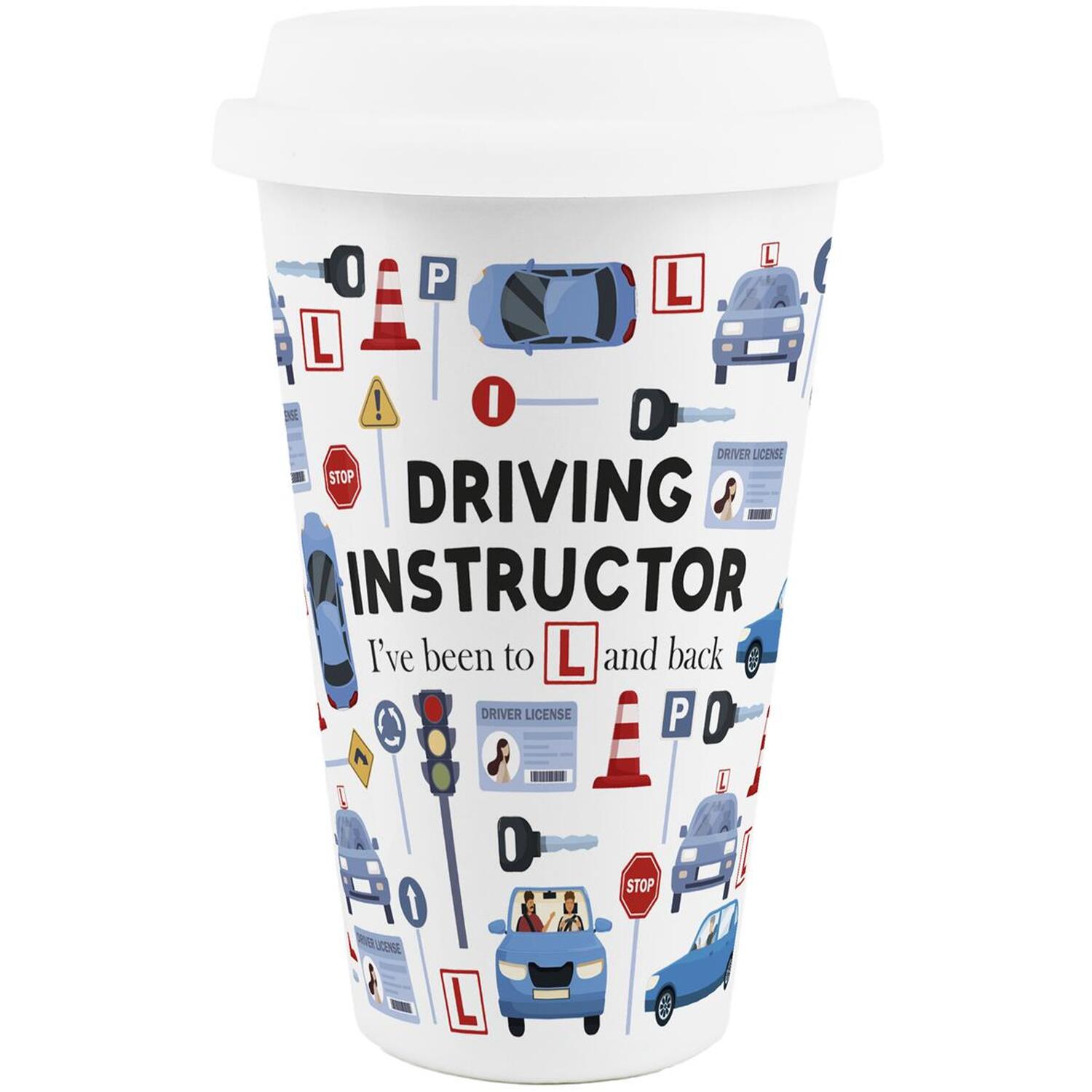 Image of Novelty Driving Instructor Ceramic Travel Mug&hellip;