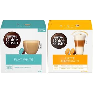 Nescafe Flat White & Latte Macchiato Coffee Pods Bundle