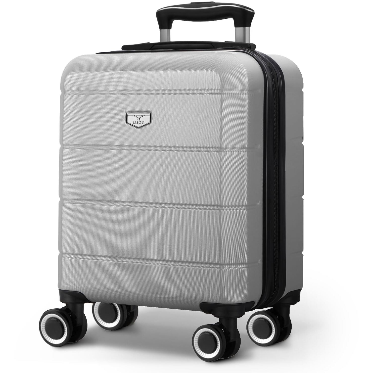 B&Q - 15 Inch Jetset Lightweight Travel Cabin Bag Abs Shell Protection 45X36X20CmSilver - Image 2
