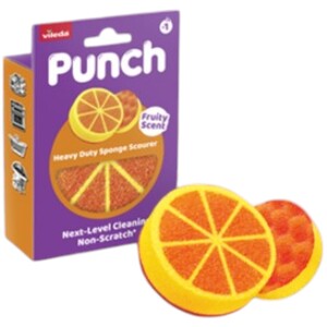 Vileda Punch Orange Multi Purpose Sponge Scourer