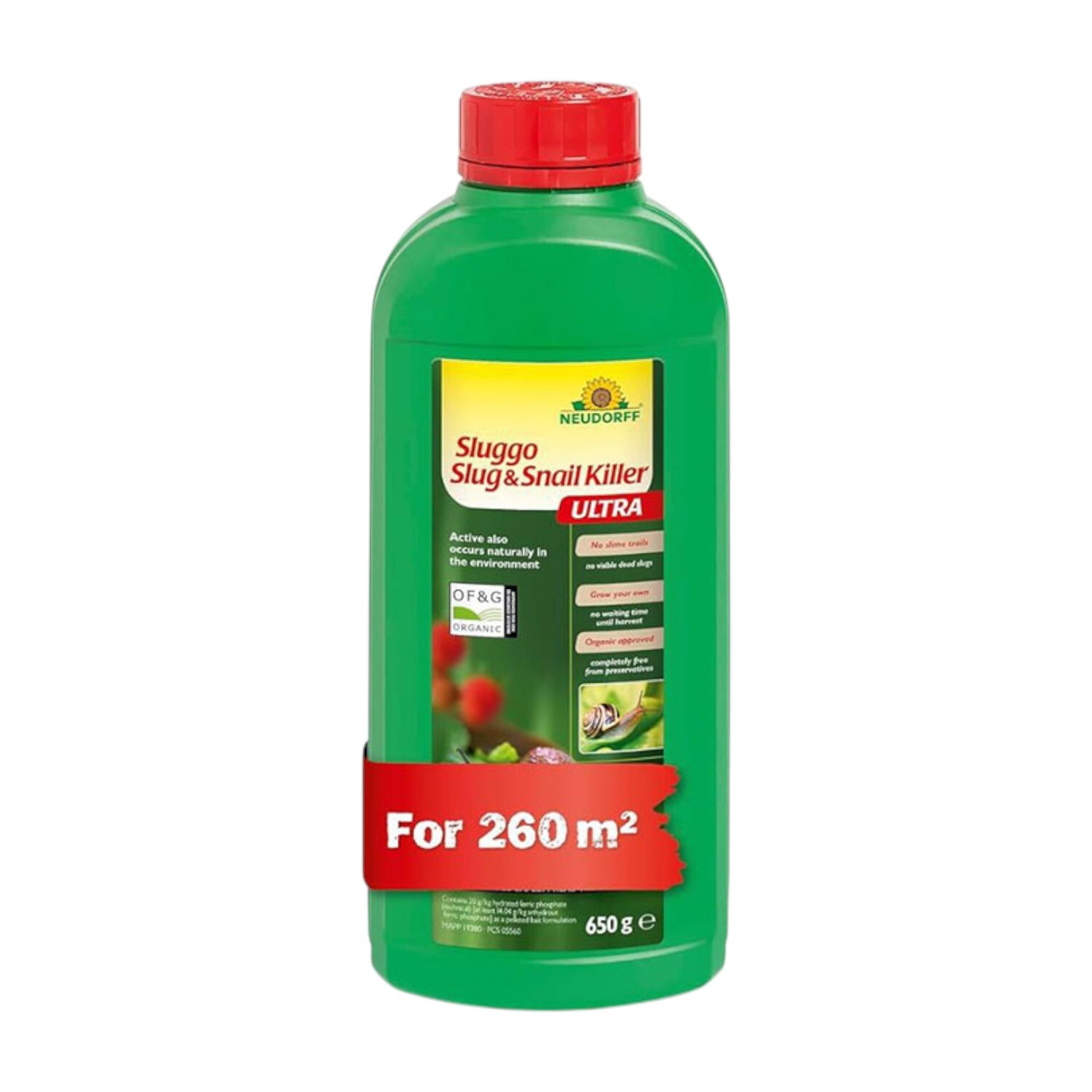 B&Q - Sluggo Slug & Snail Killer Ultra 650G Oranic Garden Pest Protection For Vegetables Flowers And Plants - Image 2