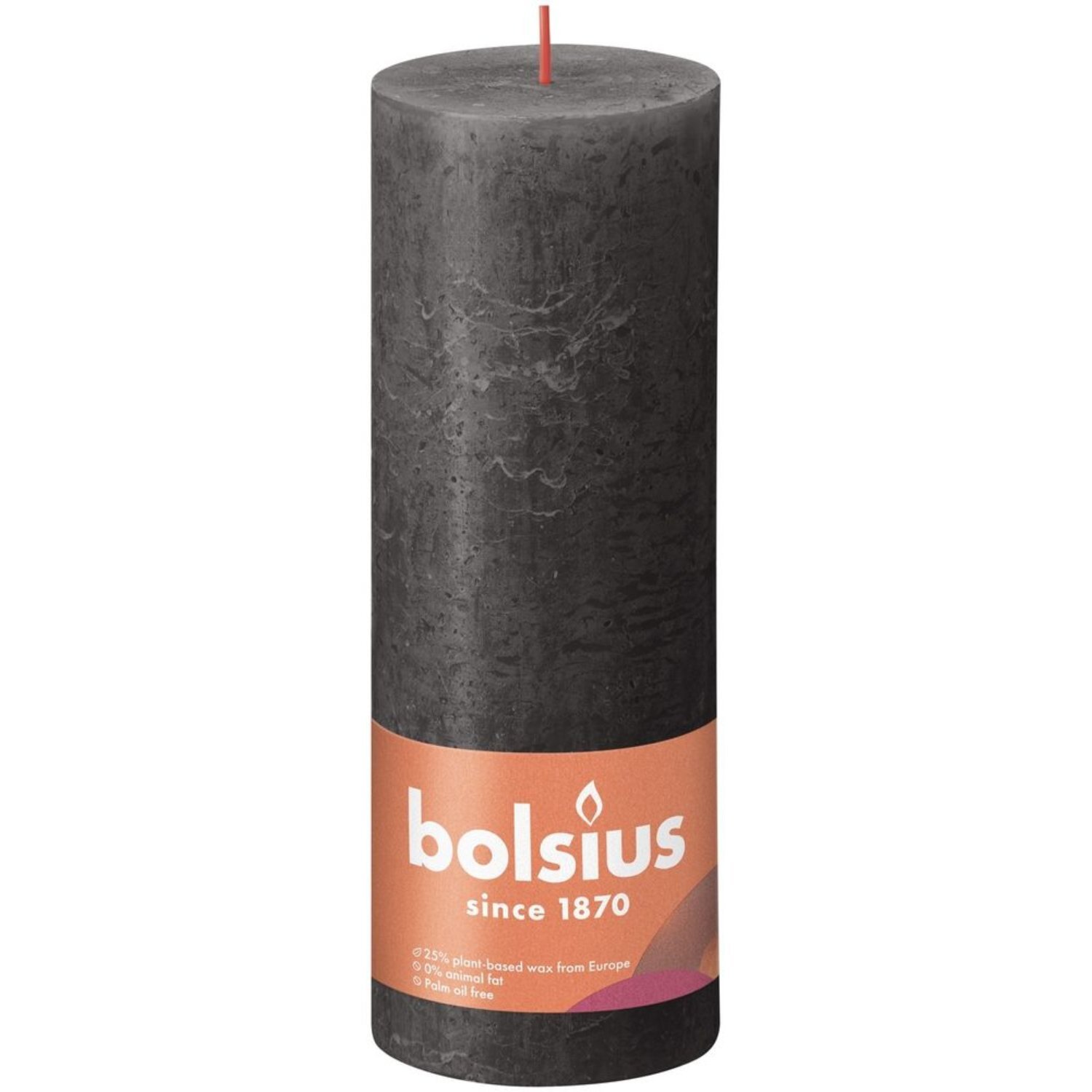  - Stormy Bolsius Rustic Shine Pillar Candle 190 X 68mmGrey - Image 3