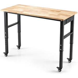 Costway Adjustable Height Workbench with Wheels