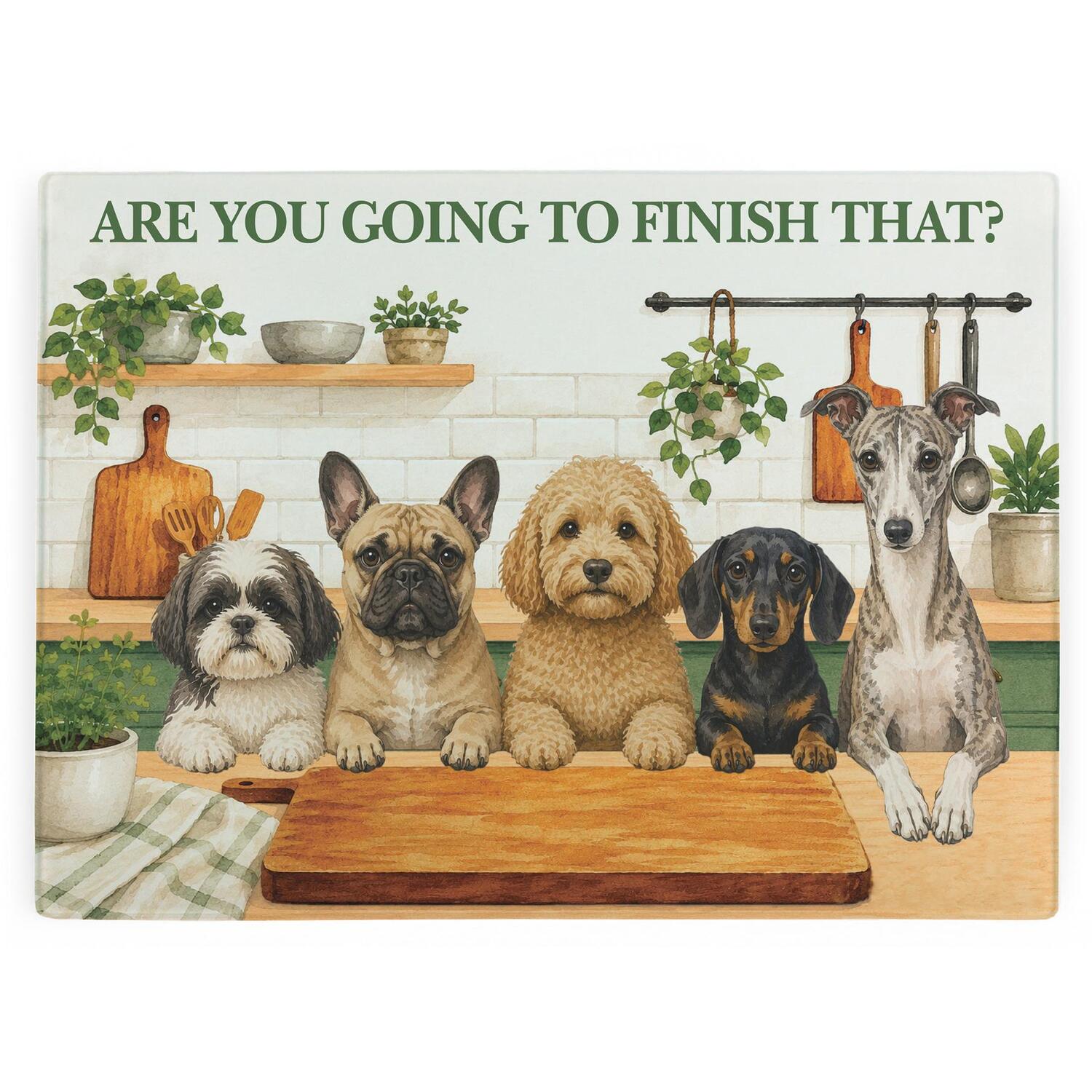 Image of Curious Dogs Large Smooth Glass Worktop&hellip;