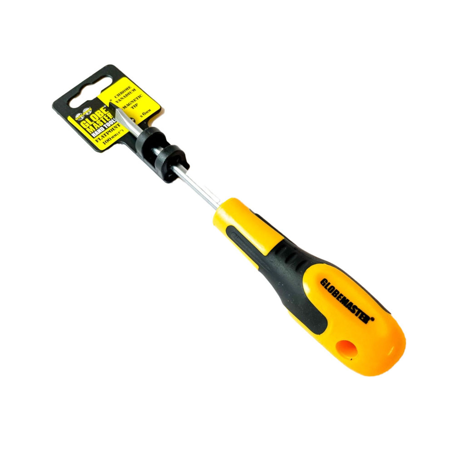 Globemaster Prof Flat Head Screwdriver - Yellow/Black