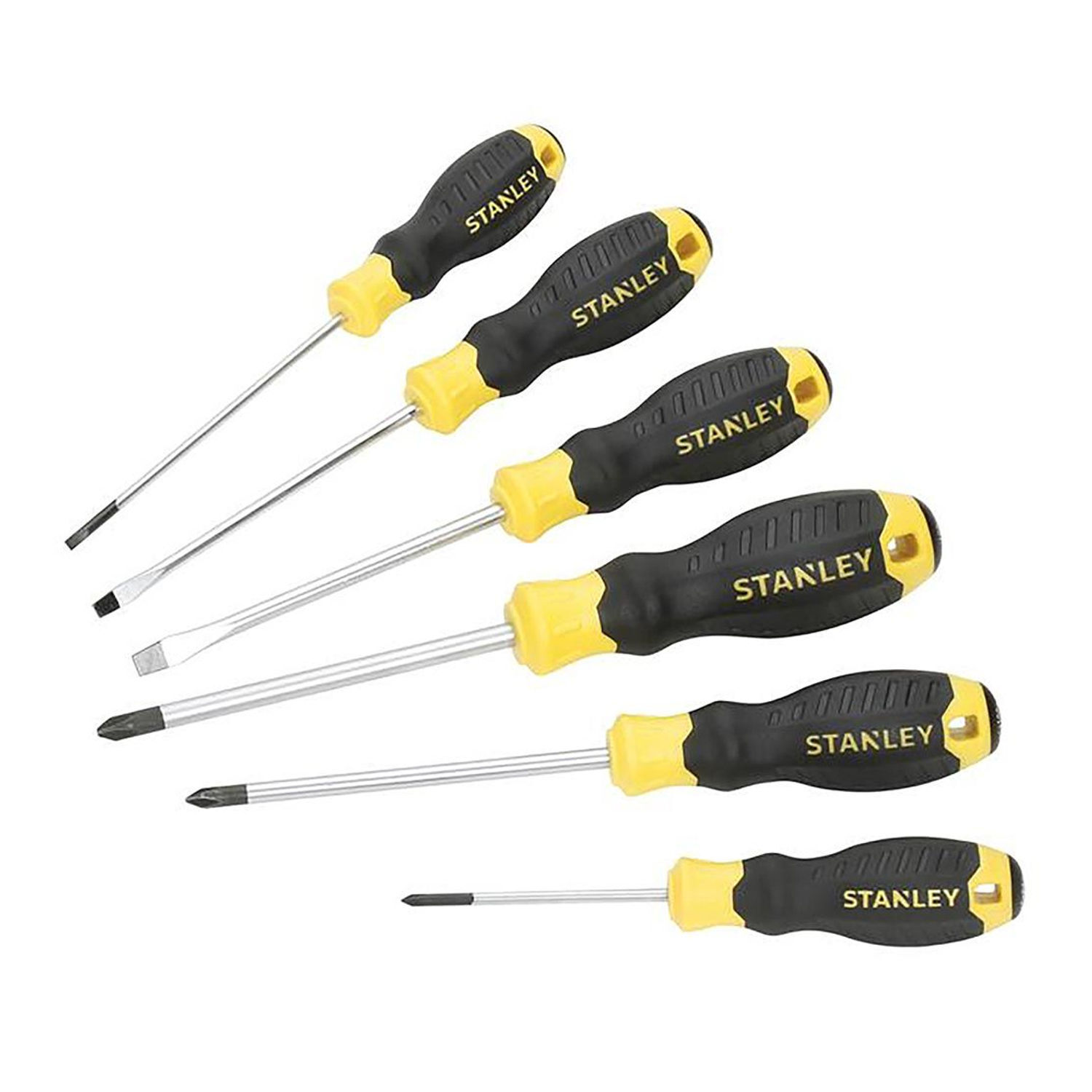 Stanley Unisex Silver Cushion Grip Screwdriver Set (Pack Of 6) In - Image 2