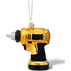 Black and Gold Drill Christmas Tree Decoration