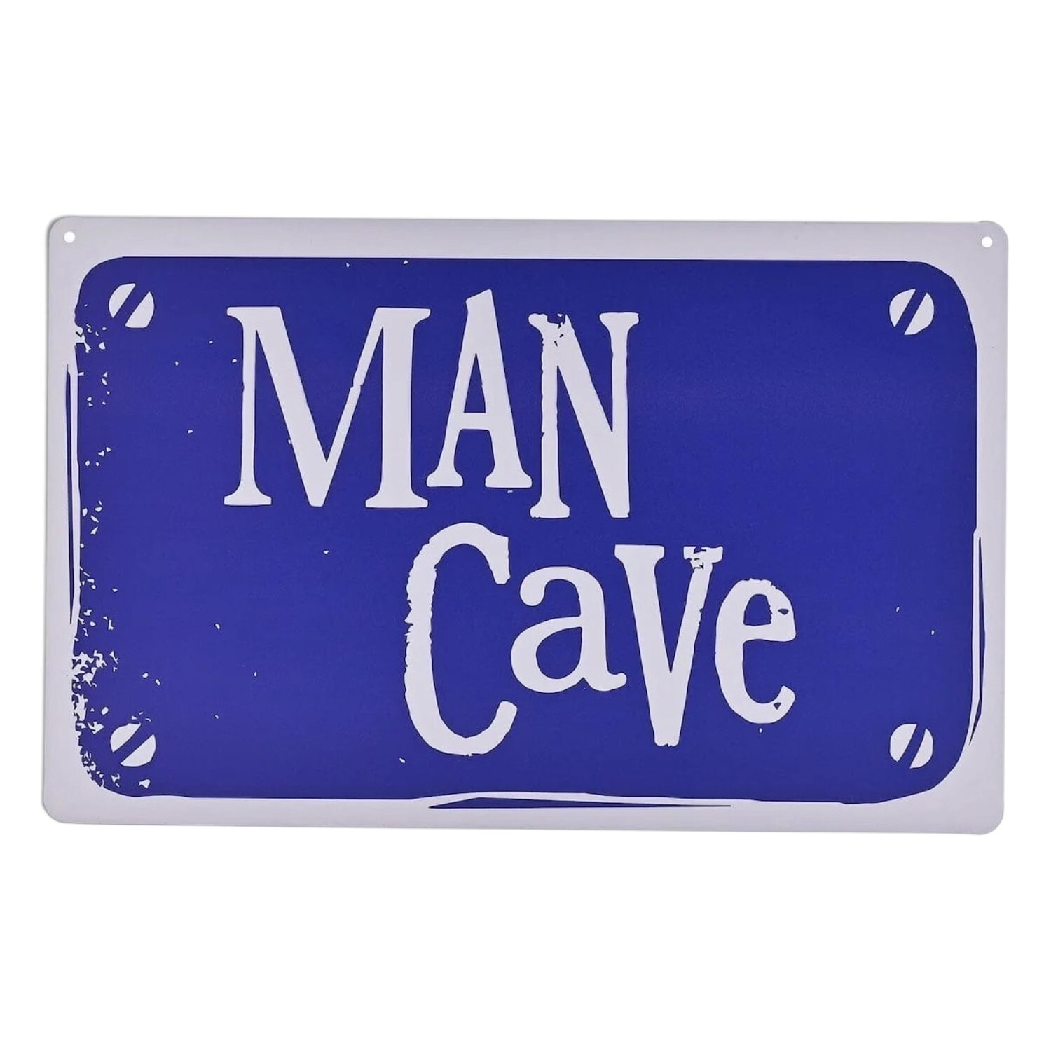 The Bright Side Man Cave Metal Sign - Blue - Blue