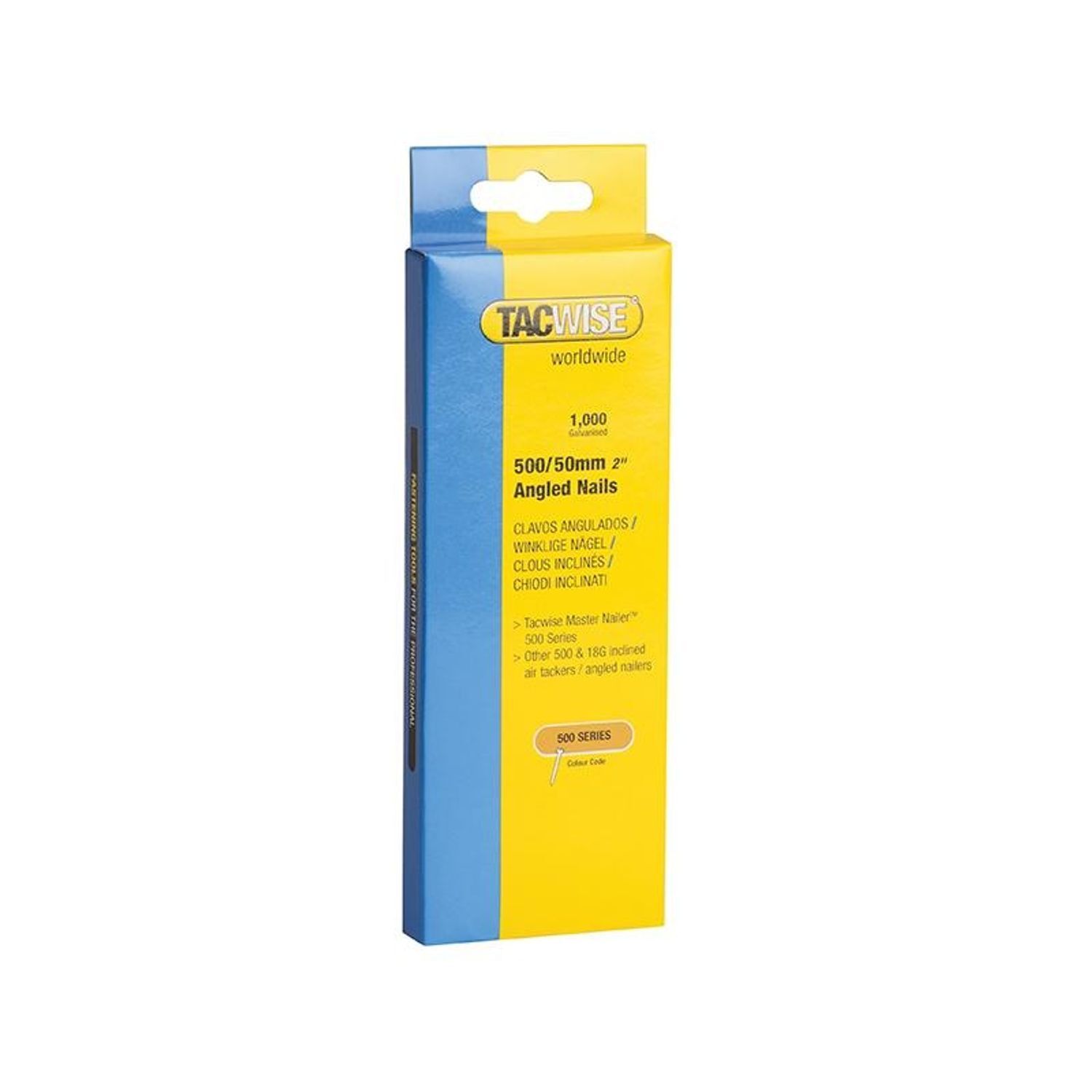 Tacwise 500 Series 18 Gauge Angled Nails A - Multi Colour