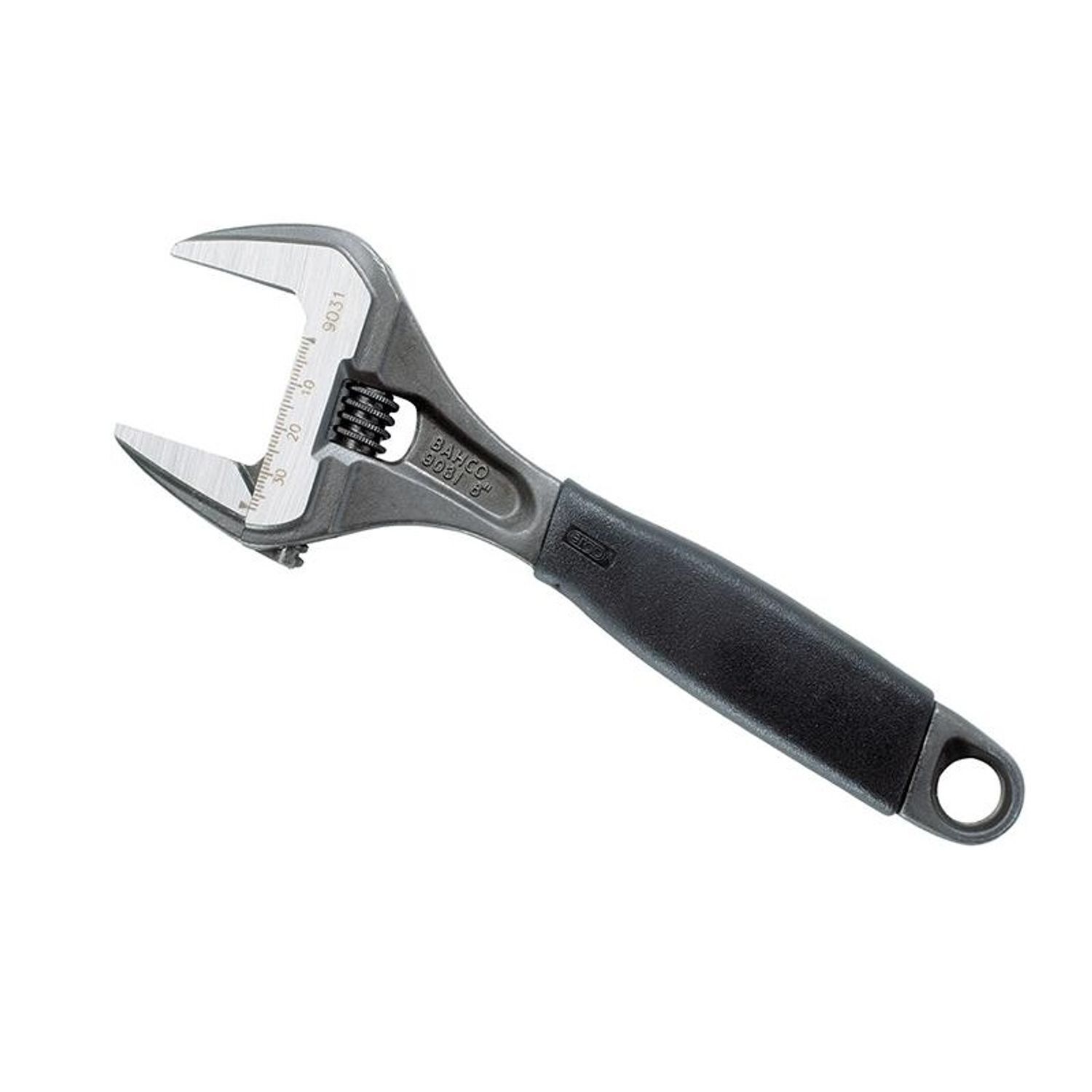 Bahco Ergo 90 Series Adjustable Wrench, Extra Wide Jaw A - Multi Colour