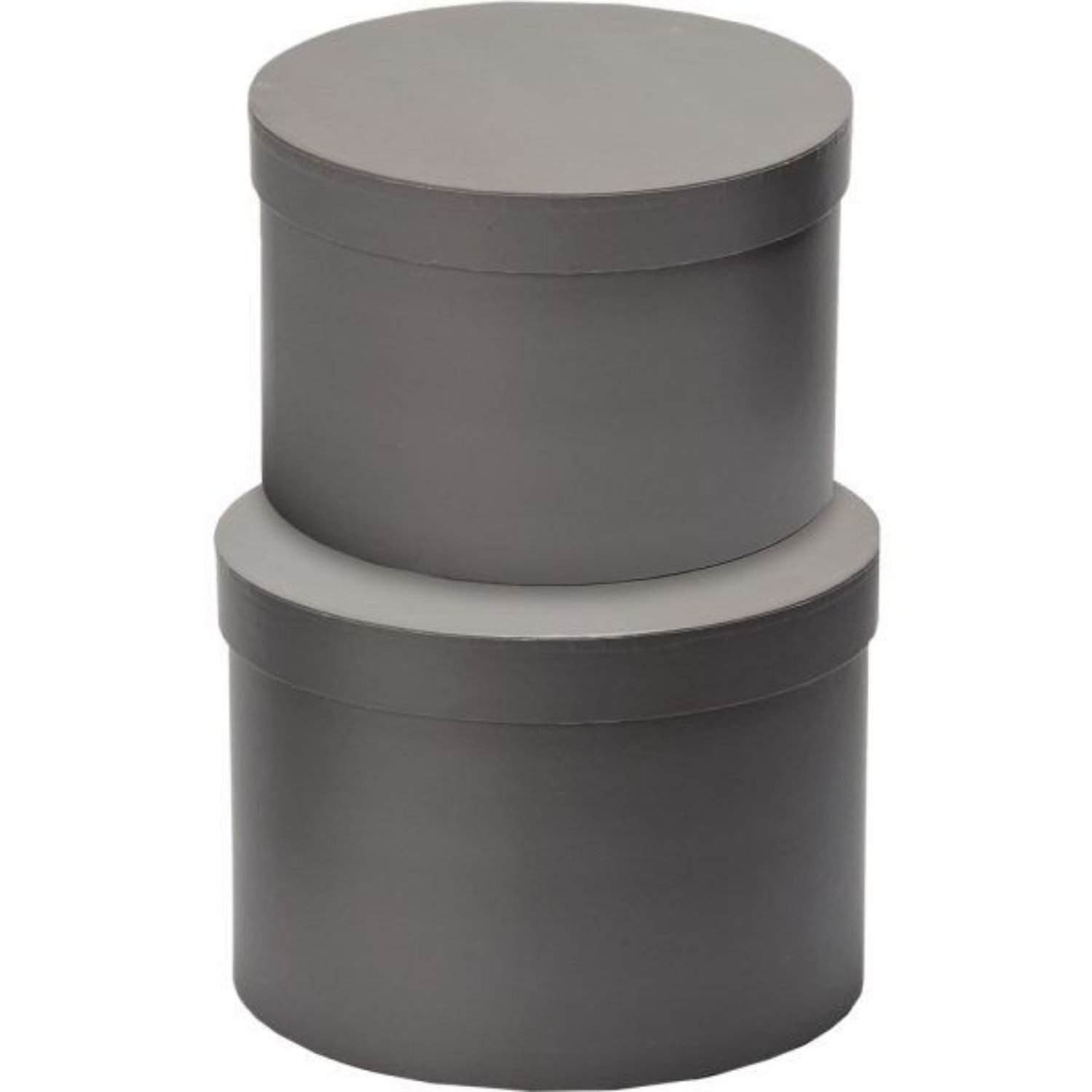  - Hat BoxesSet Of 2Grey Indoor Artificial Potted Plants & Floral - Image 3