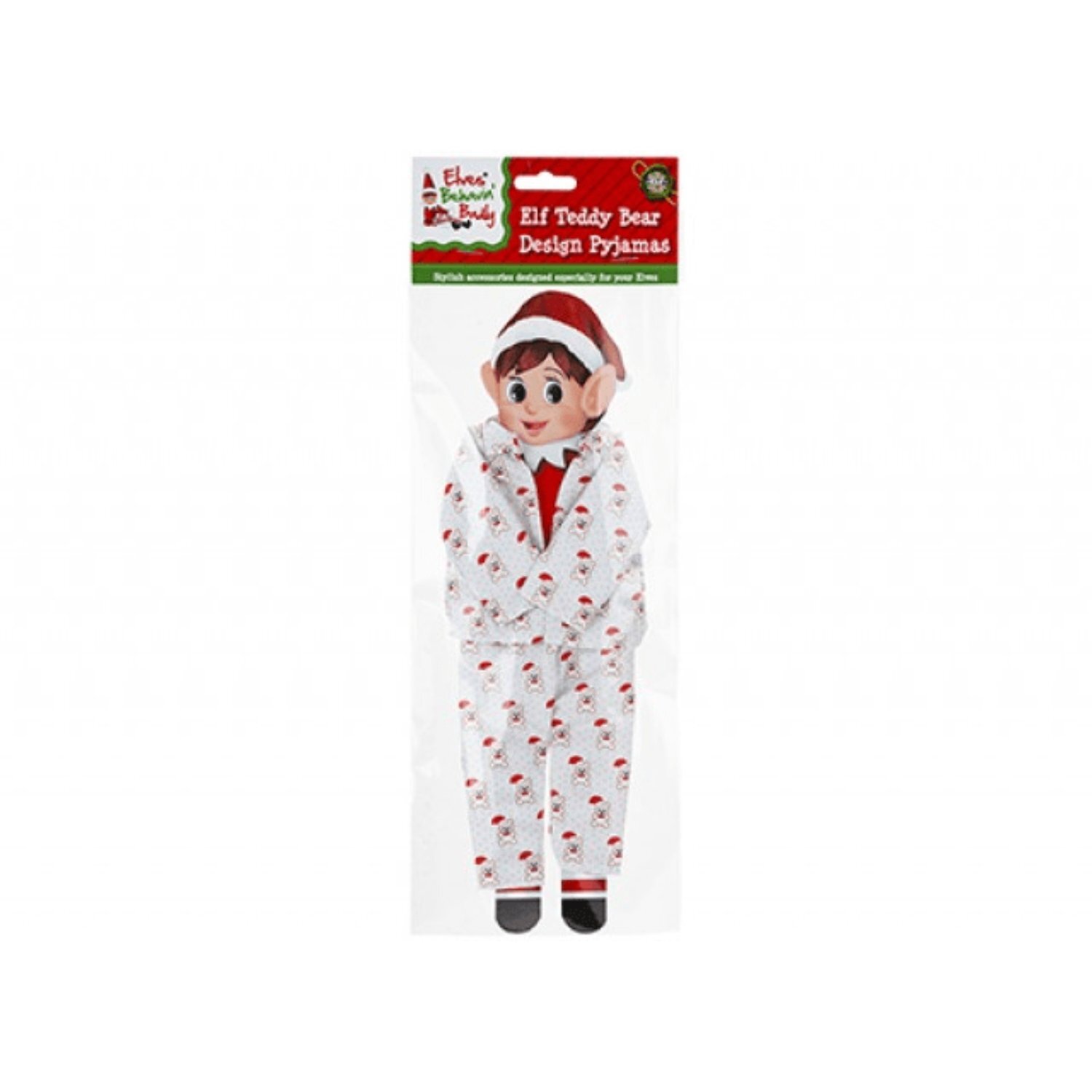 Kdmd Unisex White Elf Bear Design Pyjamas 3 Pack In - Image 2