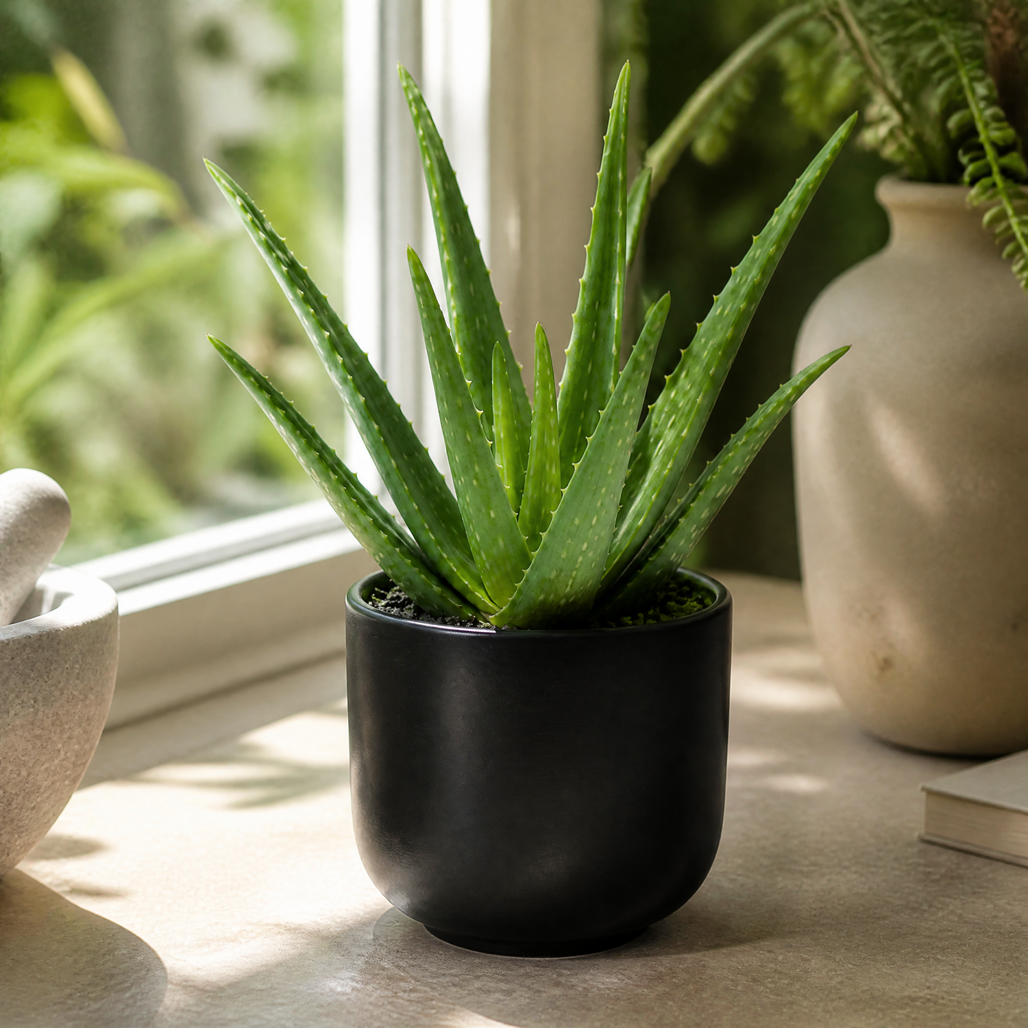 Plants By Post Aloe Vera Plant A - Matt Black