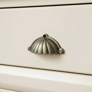 Antique Brass Scalloped Cup Pull Handle