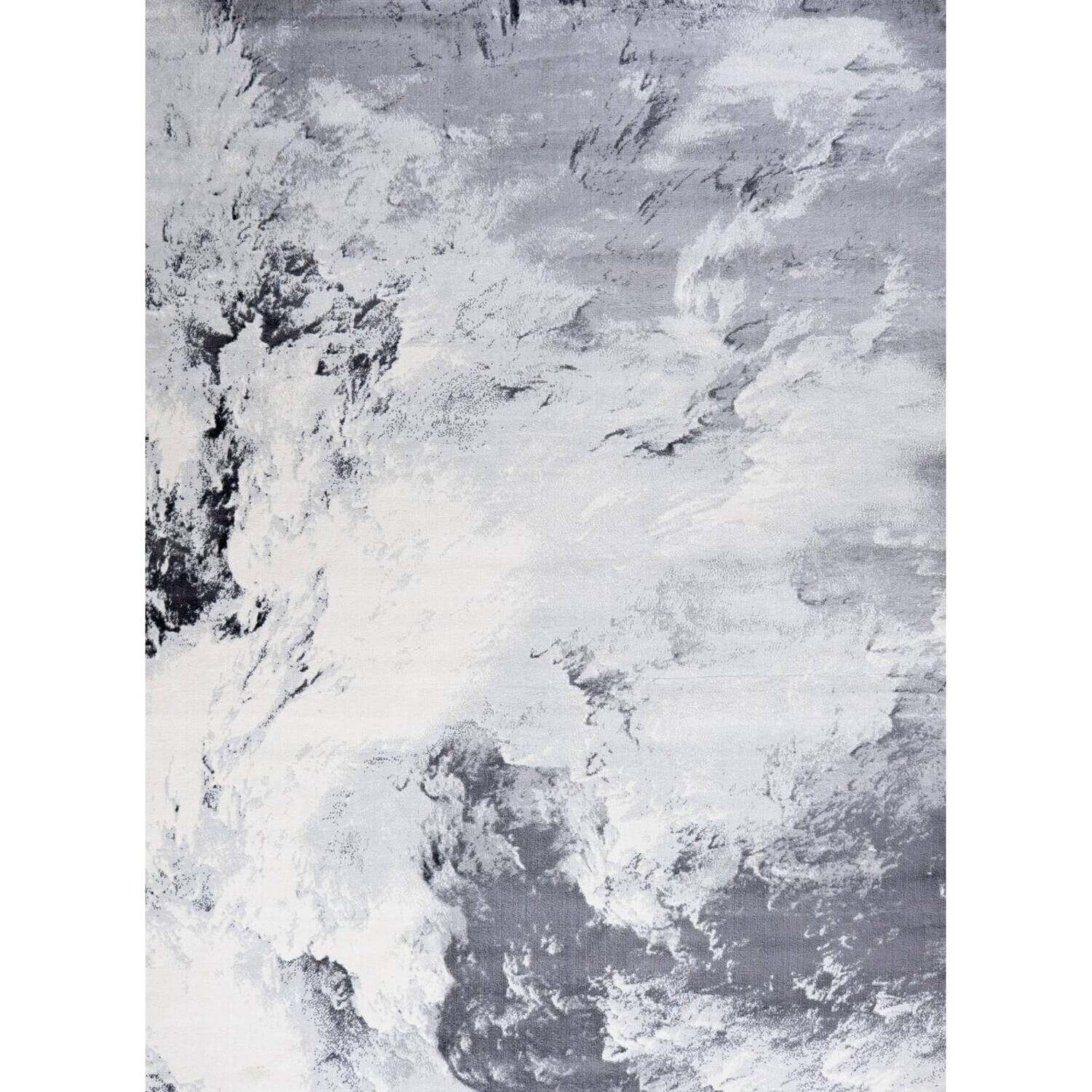 B&Q - Elaris Grey Marble Area Rug Soft Durable Pet Friendly Easy To Clean Living Room Bedroom 400Gy - Image 2