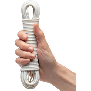 Hardys 50m Clothes Line with Steel Core & PVC Coated Washing Line Rope | White