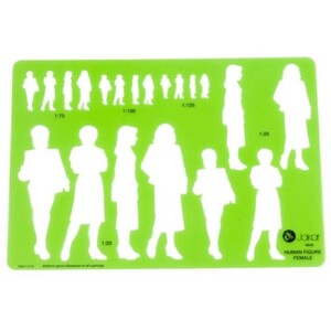Female Human Figure Template - Green / 212 x 148mm