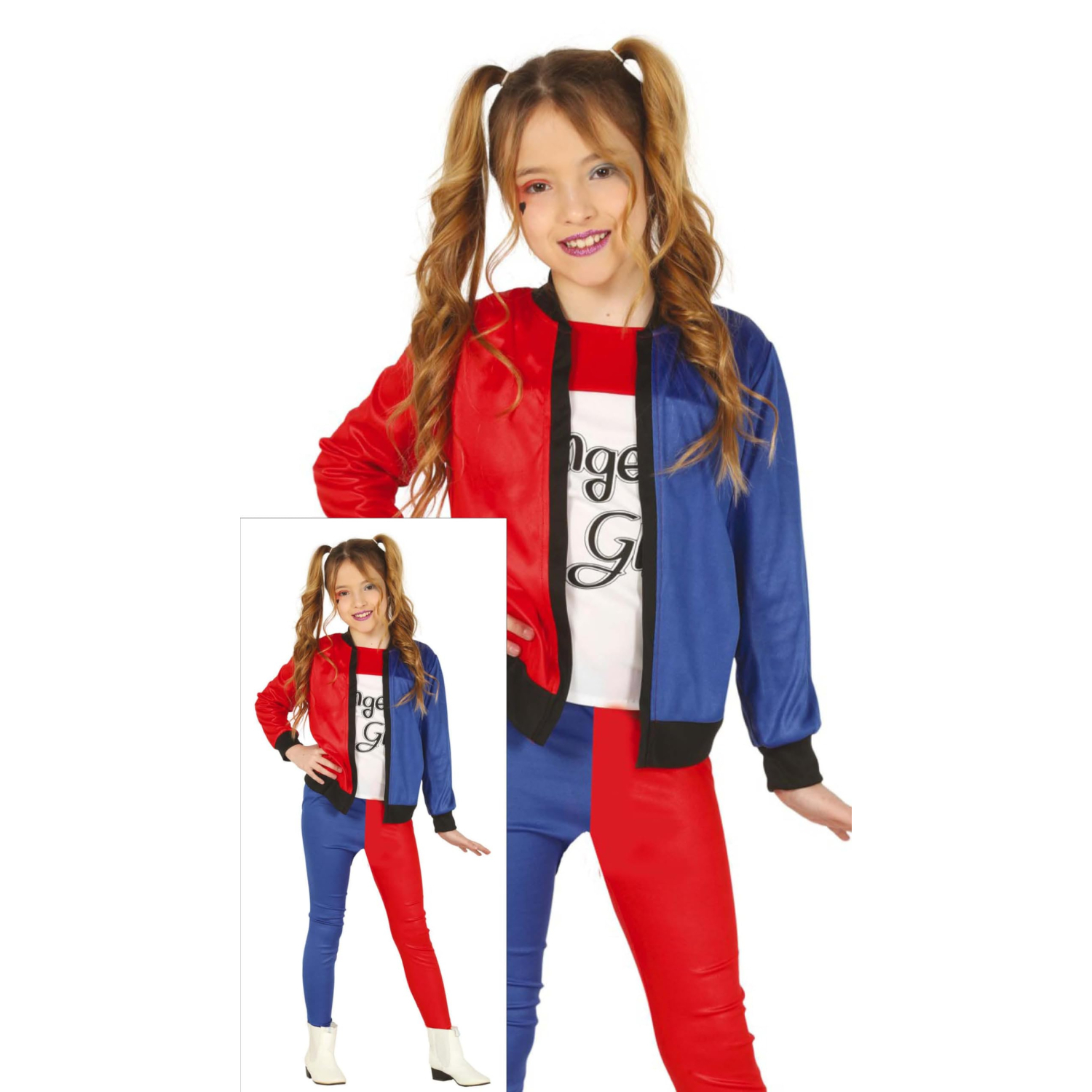 Fiestas Guirca Dangerous Children's Fancy Dress Halloween Costume, Red With Blue Accents