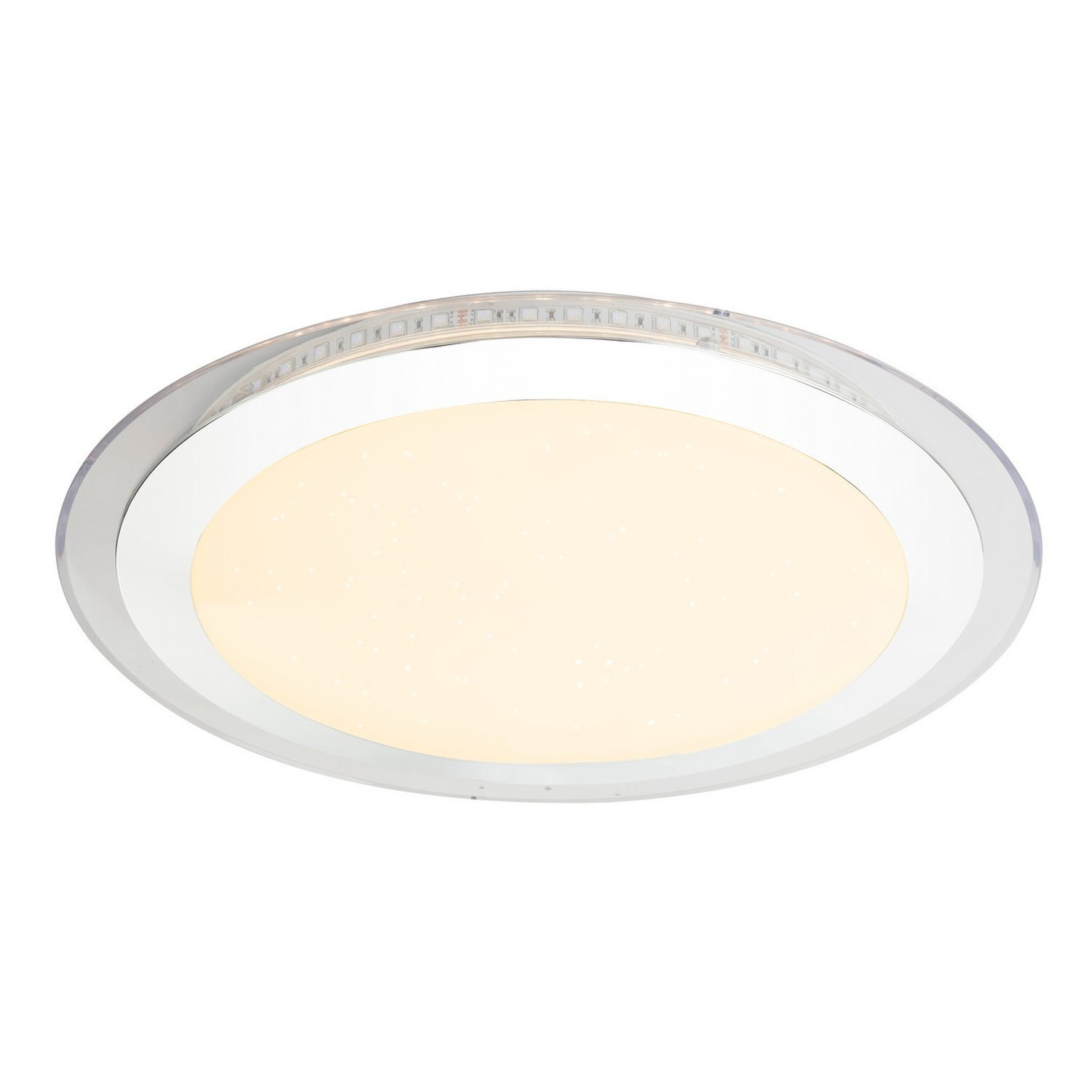 B&Q - Luminosa Nicole Ii Integrated Led Semi Flush Ceiling Light Chrome Led Dimmable 3000-6000K Remote Control - Image 2