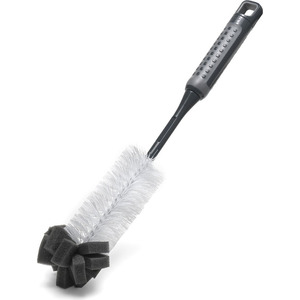 Addis ComfiGrip Long Handled Bottle Brush with Sponge Scrub, Metallic Graphite, 8 x 8 x 35 cm 517702