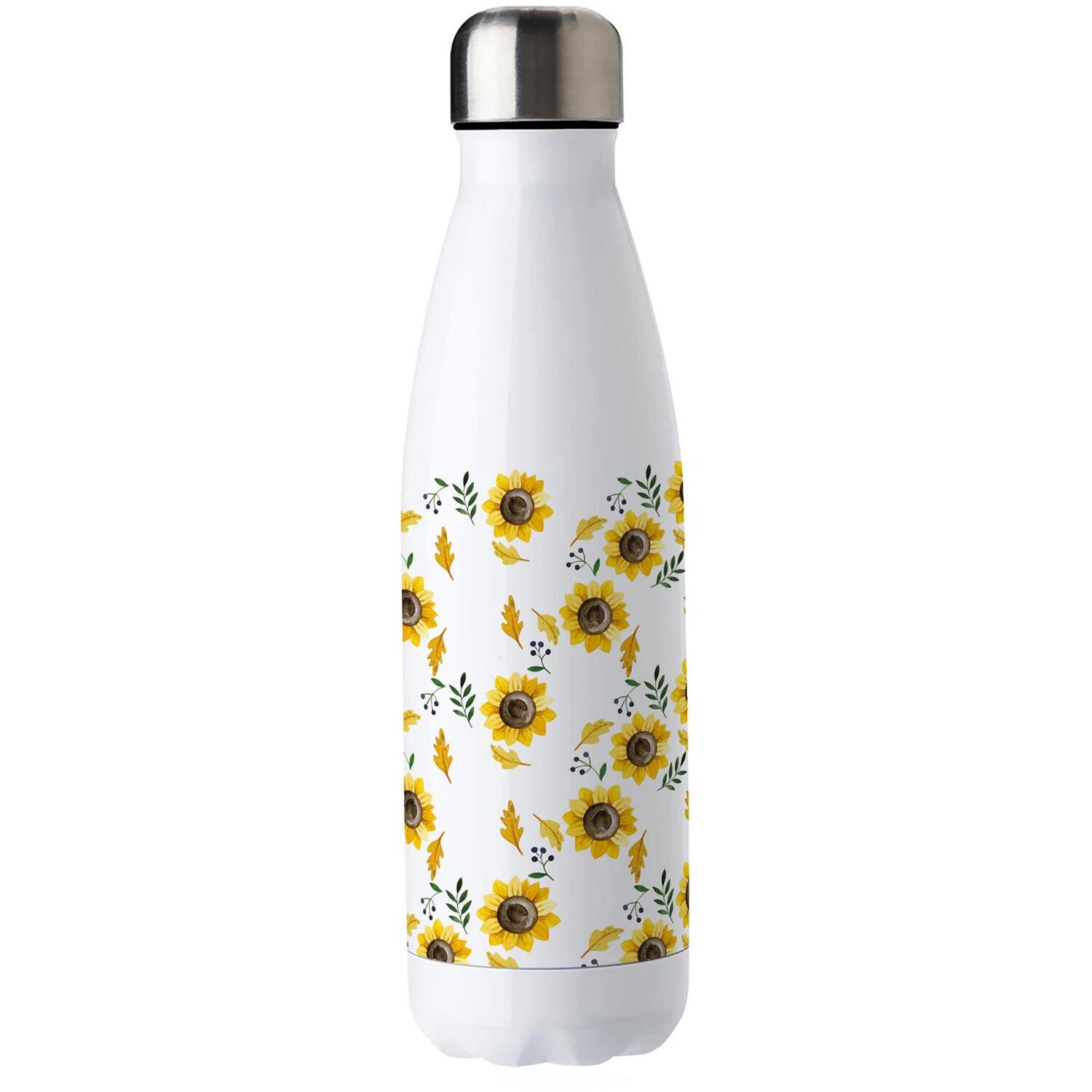 Purely Home Sunflower Print Stainless Steel Water Bottle