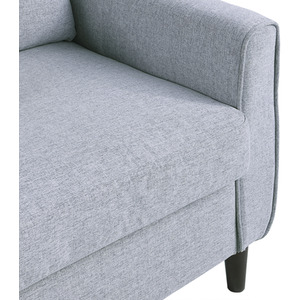 Light Grey HOMCOM Traditional Double Sofa with Spring Padded Cushion shot 839567
