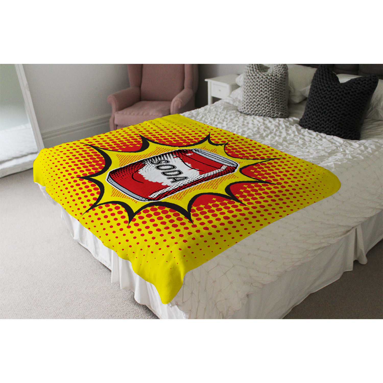 Retro Style Blanket - Yellow