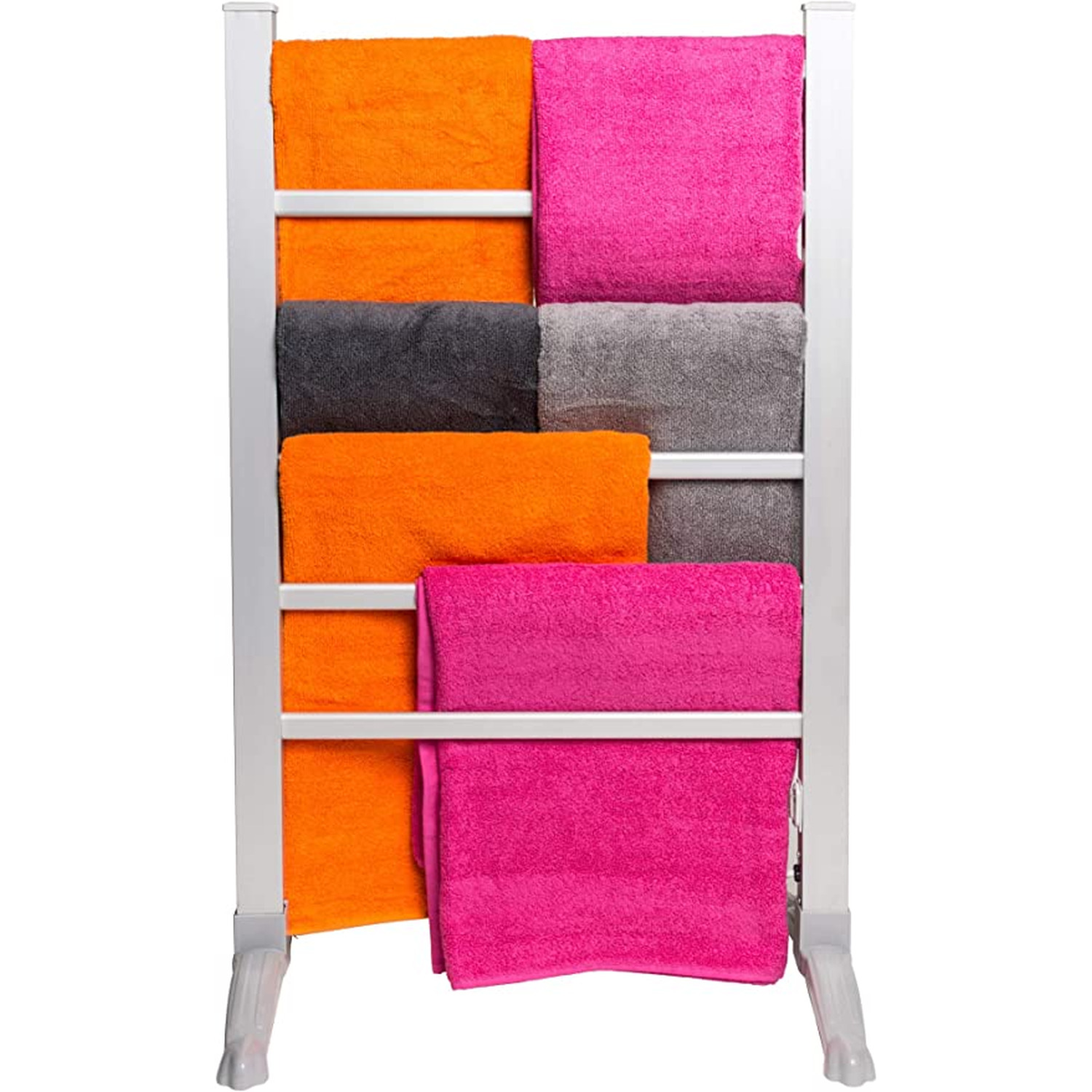 Image of Homefront Electric Heated Clothes Airer 90W Dryer Rack Indoor Free Standing - Silver
