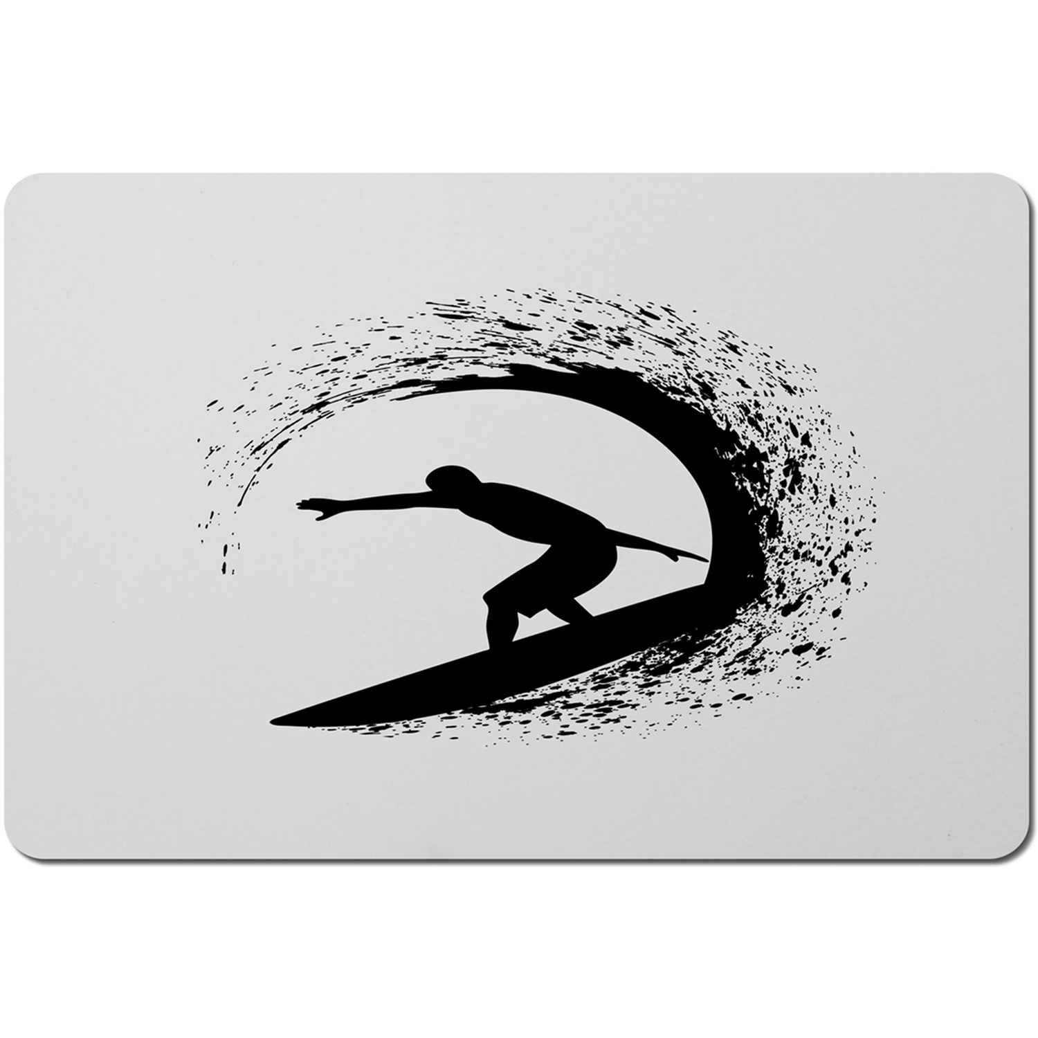 Surfer Silhouette Placemat - Black