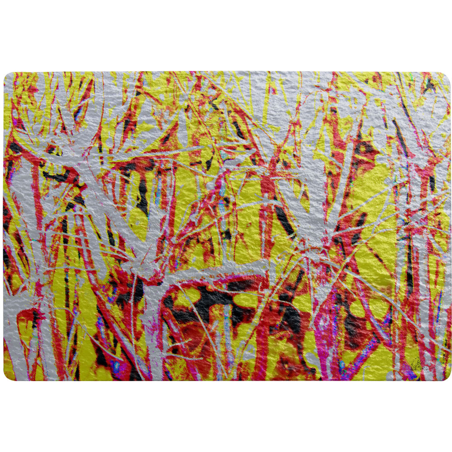 River Thames And Red Branches Rug - Orange / 150cm thumbnail